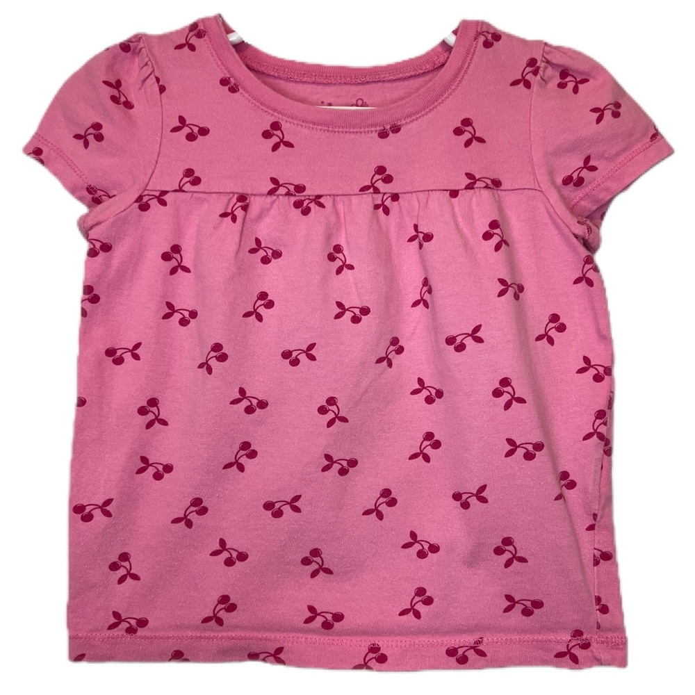 EUC Circo 2T Pink cherry cap sleeve tshirt